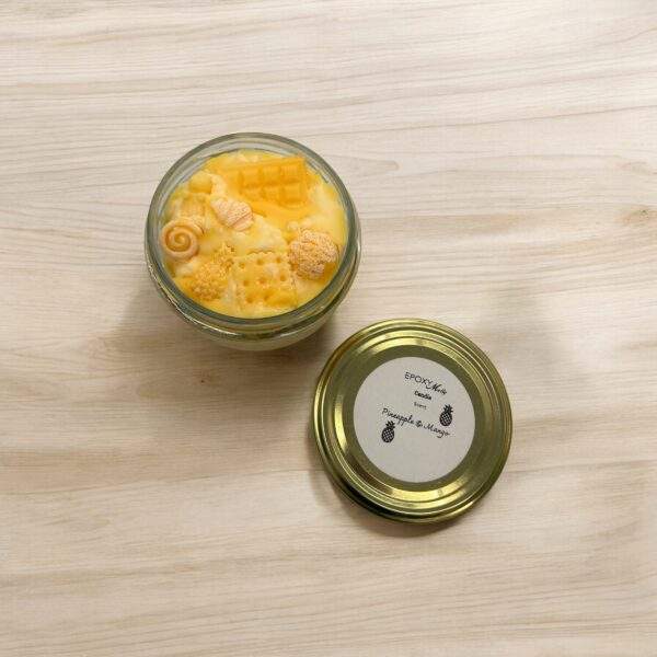 Pineapple & Mango scent - 2 wick dessert candle