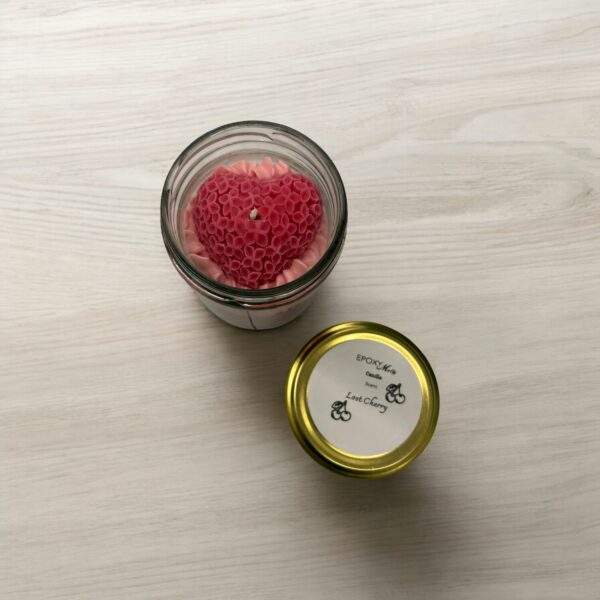 Lost Cherry scent - heart flower candle