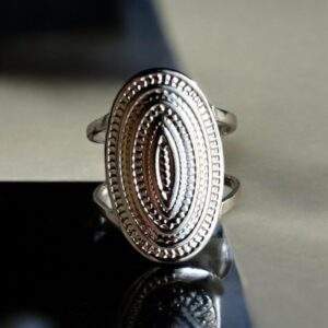 Desert Silver Ring, silber - Edelstahl, verstellbar
