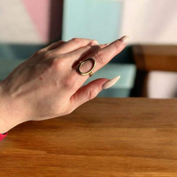 Whole Ring gold - Edelstahl, verstellbar - Image 2