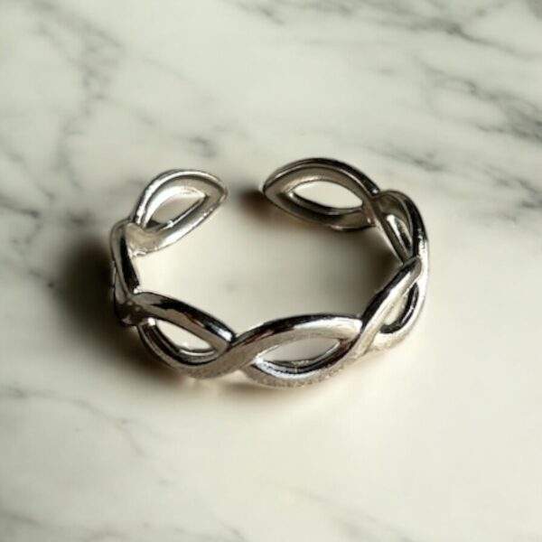 Twisted Soul Ring silber - Edelstahl, verstellbar