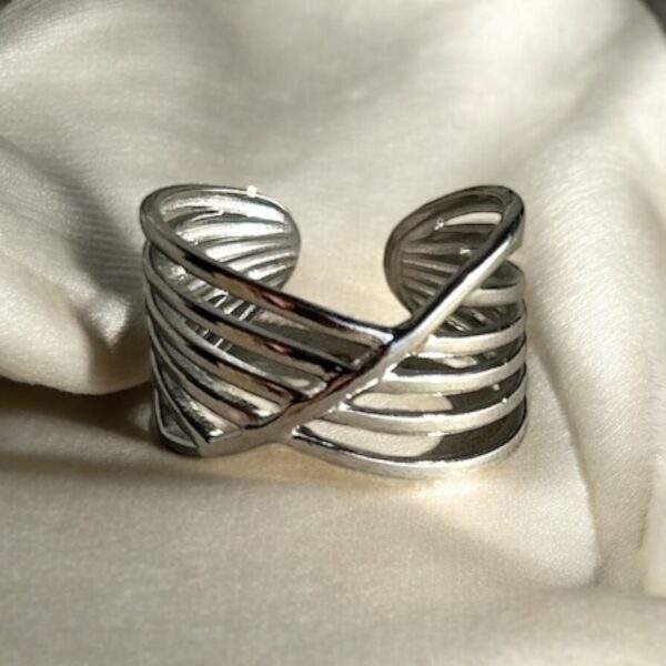 Mystic Loop Ring silber - Edelstahl, verstellbar