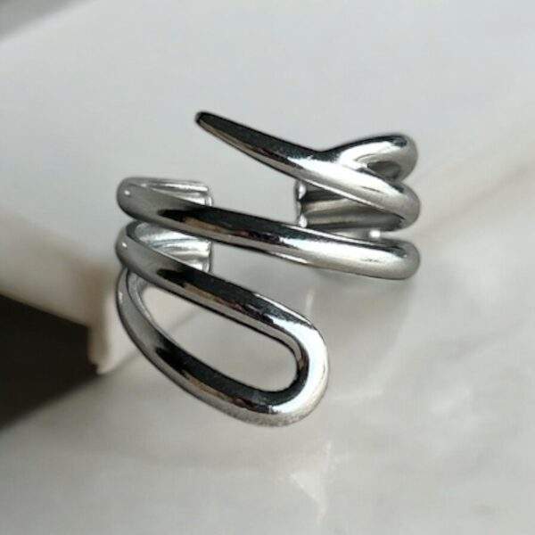 Free Spirit Ring silber - Edelstahl, verstellbar