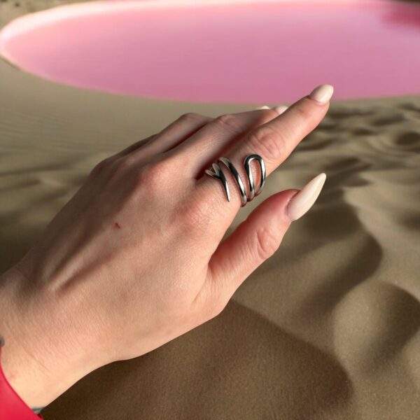 Free Spirit Ring silber - Edelstahl, verstellbar - Image 2