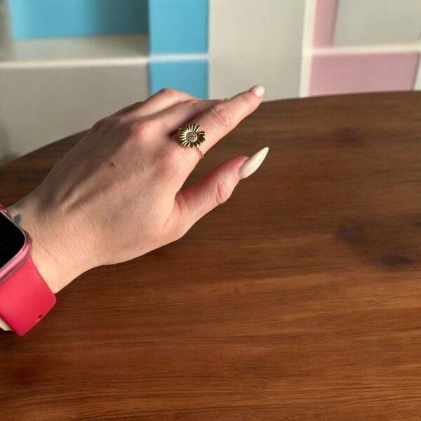 Sunbeam Ring gold - Edelstahl, verstellbar - Image 2