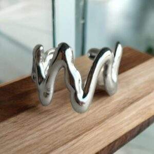 Energy Flow Ring silber - Edelstahl, verstellbar