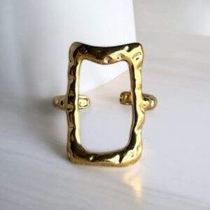 Golden Frame Ring gold - Edelstahl, verstellbar