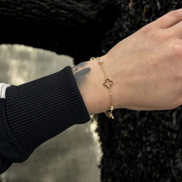 Luxe Clover Armband - gold, Edelstahl - Image 2