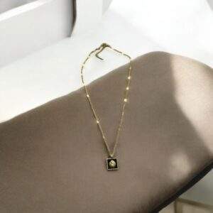 Tropic Statement Halskette - gold, Edelstahl
