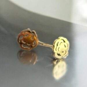 Rose Ohrstecker - gold, Edelstahl