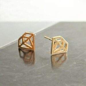 Diamond Ohrstecker - gold, Edelstahl