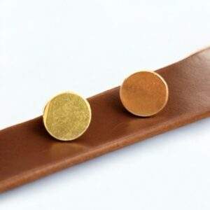 round Ohrstecker - gold, Edelstahl