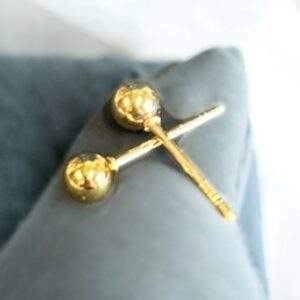simple gold Ohrringe - gold, Edelstahl