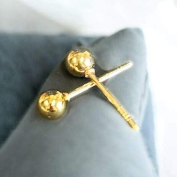 simple gold Ohrringe - gold, Edelstahl