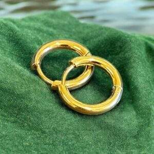 small Creoles - gold, Edelstahl (17mm)