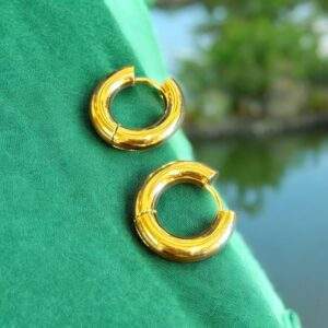 Creoles - gold, Edelstahl (16,5cm)