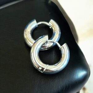 Creoles - silber, Edelstahl (16,5cm)