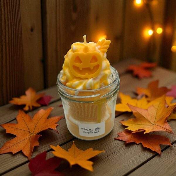 Pumpkin Spice Cupcake Duftkerze - ca. 25h Brenndauer