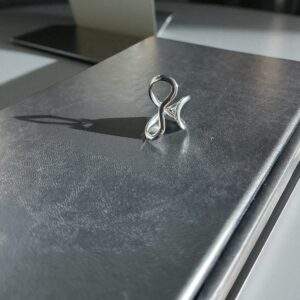 Grace Loop Ring silber - Größenverstellbar, Edelstahl, Wasserfest