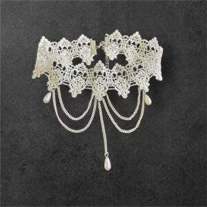Victorian Pearl Choker weiß