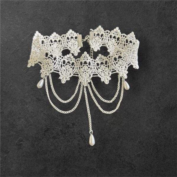 Victorian Pearl Choker weiß