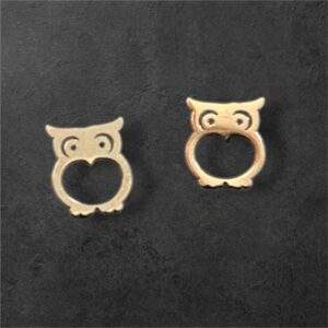 Eulen Ohrstecker silber - Edelstahl, Wasserfest