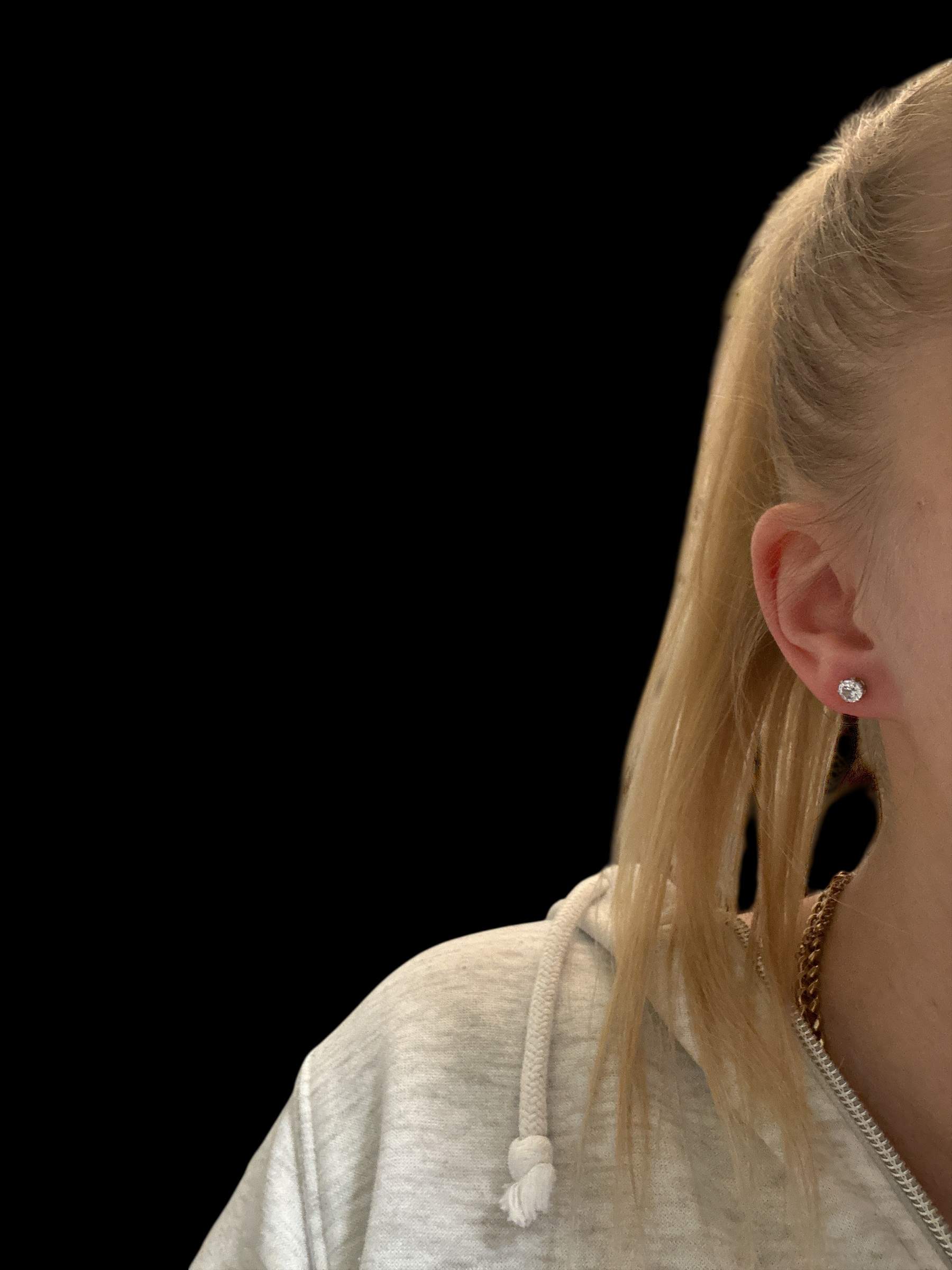 Elegant Crystal Round Ohrstecker gold - Edelstahl, Wasserfest - Image 2