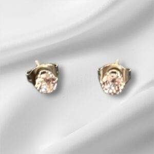 Petite Crystal Round Ohrstecker silber - Edelstahl, Wasserfest