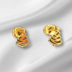 Christmas Tree Ohrstecker gold - Edelstahl, Wasserfest