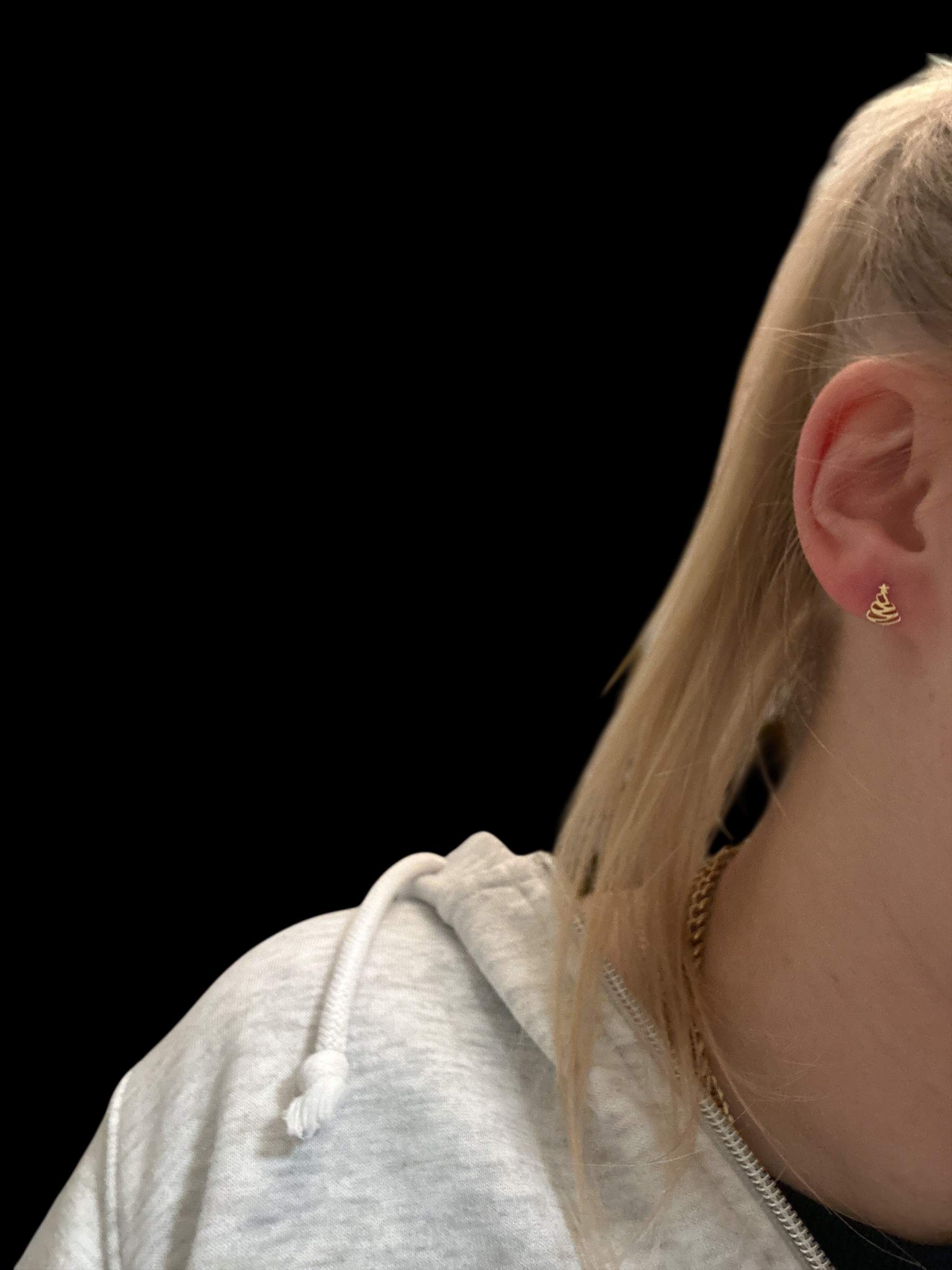 Christmas Tree Ohrstecker silber - Edelstahl, Wasserfest - Image 2