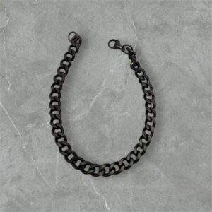 simple Chain Armband schwarz - Edelstahl, Wasserfest