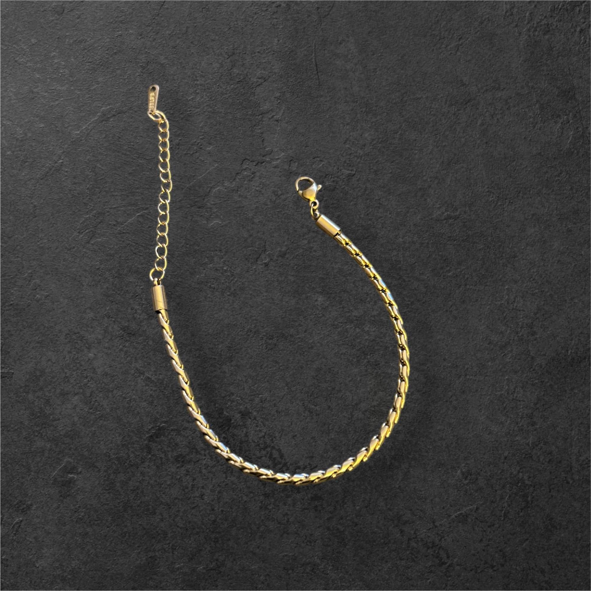 Modern Chain Armband gold - Edelstahl, Wasserfest