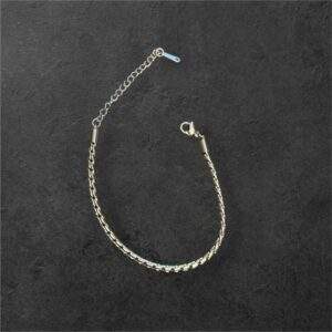 Modern Chain Armband silber - Edelstahl, Wasserfest