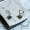 sparkle black Creoles - silber, Edelstahl