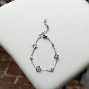 Luxe Clover Armband - silber, Edelstahl