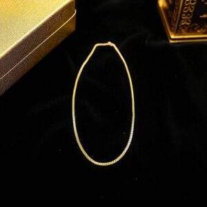 Small Line Halskette - gold, Edelstahl