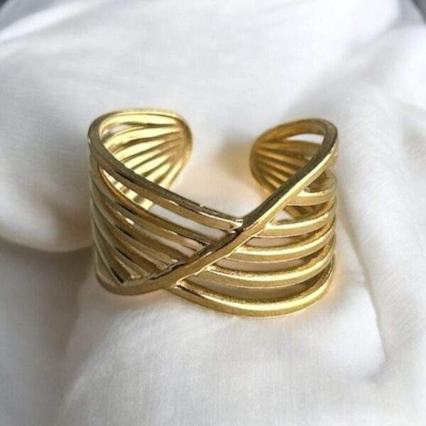 Mystic Loop Ring gold - Edelstahl, verstellbar
