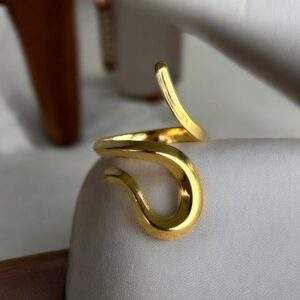 Free Flow Ring gold - Edelstahl, verstellbar