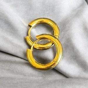 Creoles - gold, Edelstahl (21mm)