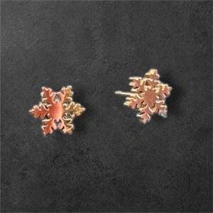 Rosegold Snowflake Ohrstecker rosegold - Edelstahl, Wasserfest