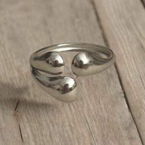 Urban Tide Ring silber - Edelstahl, verstellbar