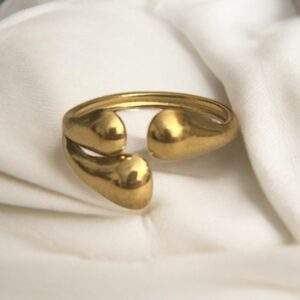 Urban Tide Ring gold - Edelstahl, verstellbar