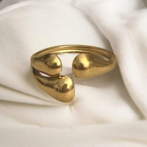 Urban Tide Ring gold - Edelstahl, verstellbar
