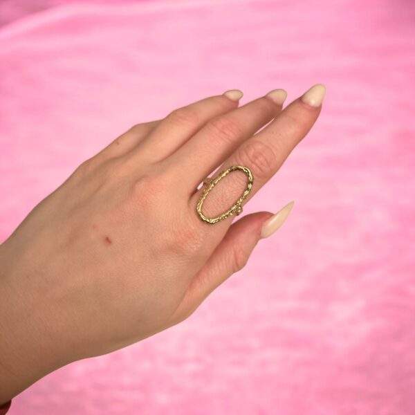 Sleek Orbit Ring gold - Edelstahl, verstellbar - Image 2
