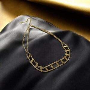 Aura Charm Choker - gold, Edelstahl