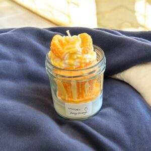 Saftige Orange Duft - Cupcake Kerze