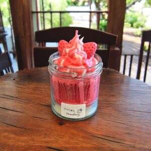 Erdbeeren Duft - Cupcake Kerze