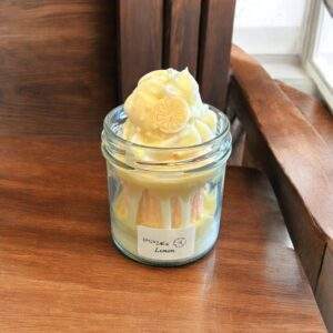 Zitronen Duft - Cupcake Kerze