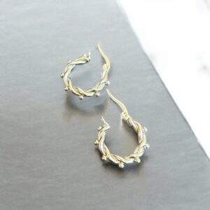 Twist & Shine Kreolen silber - Edelstahl