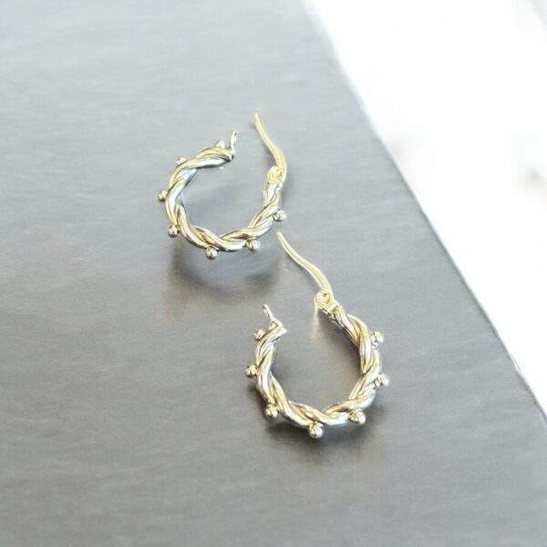 Twist & Shine Kreolen silber - Edelstahl
